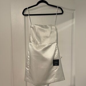 Lulus White Satin Mini Dress